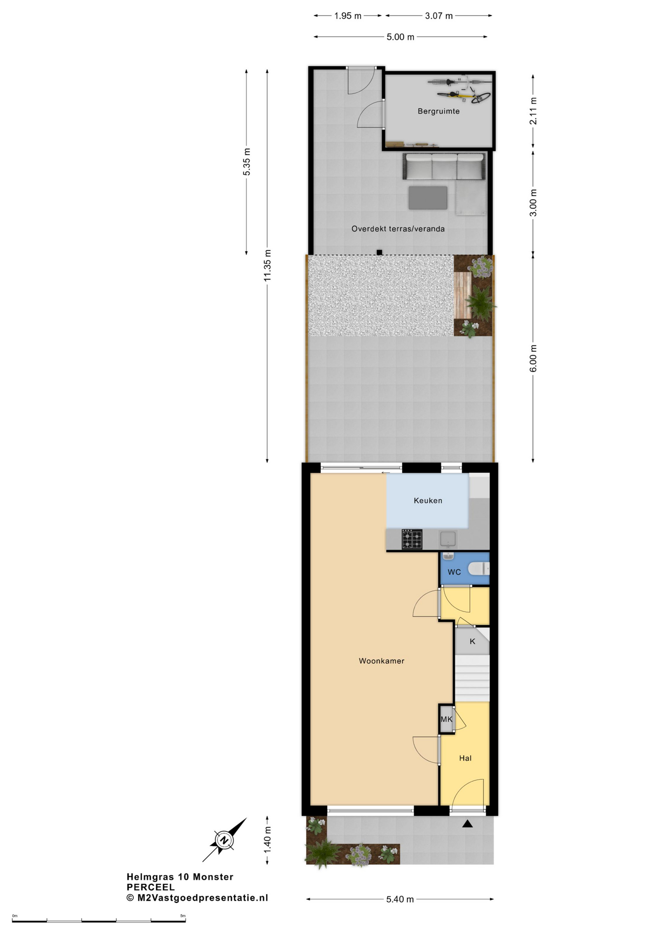 Plattegrond begane grond perceel